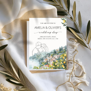 Amalfi Küste Italien Hochzeit Einladung Lemon Somm