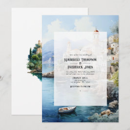 Amalfi Küste Italien Hochzeit in Urlaubsort Einladung
