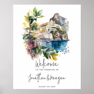 Amalfi Küste Italien Hochzeitsempfang Plakat