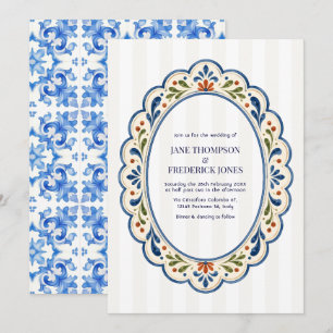 Amalfi-Küste Italien Keramik Mittelmeer-Hochzeit Einladung