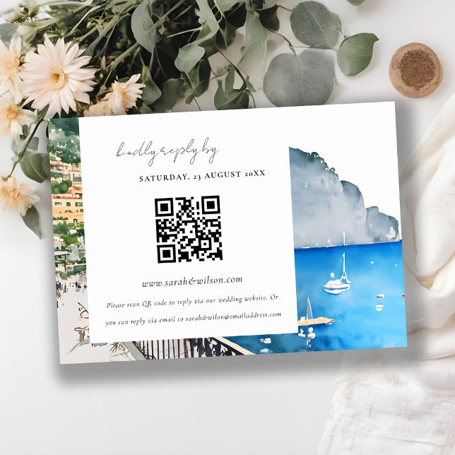 Amalfi Küste Italien Landschaft Hochzeit QR Code U Begleitkarte (Von Creator hochgeladen)