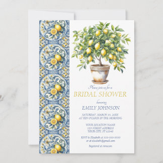 Amalfi Küste Italien Lemon Baum Brautparty Einladung