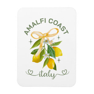 Amalfi Küste Italien Lemon & Bow - Personalisiert Magnet