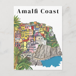Amalfi-Küste Italien Mittelmeer-Dorf Postkarte