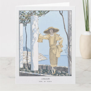 Amalfi-Küste Italien Mode Grußkarte Karte