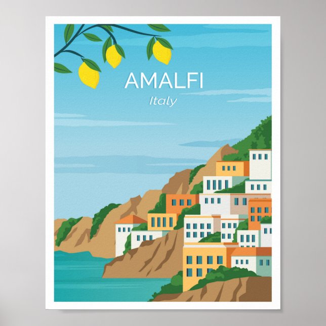 Amalfi-Küste Italien Poster (Vorne)