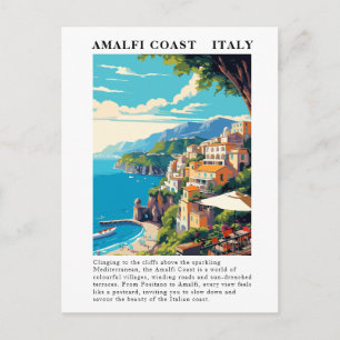 Amalfi-Küste Italien Reise Vintage Postkarte