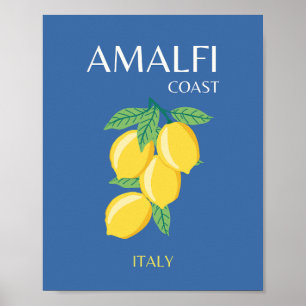 Amalfi Küste, Italien, Reisemöglichkeiten, Retro,  Poster