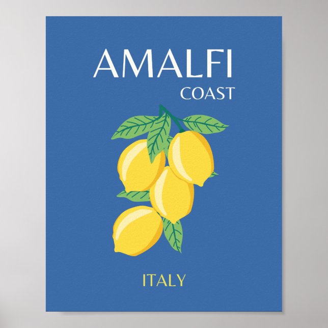 Amalfi Küste, Italien, Reisemöglichkeiten, Retro,  Poster (Vorne)