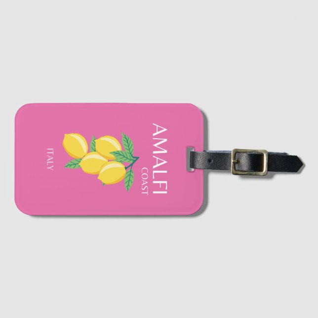 Amalfi Küste, Italien, Reisemöglichkeiten, Rosa, P Gepäckanhänger (Vorderseite (Horizontal))