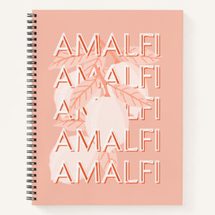 Amalfi Küste, Italien Reisen Kunst, Preppy, Minima Notizbuch