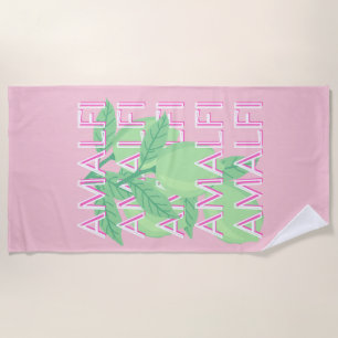 Amalfi Küste, Italien Reisen Kunst, Rosa Strandtuch