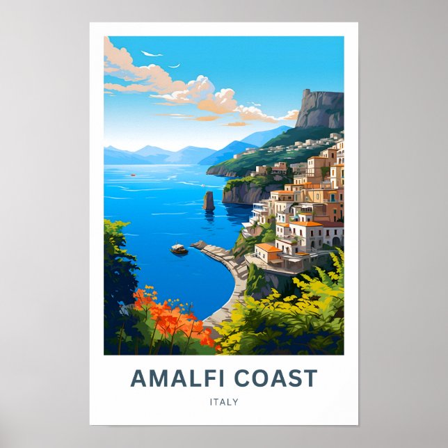 Amalfi Küste Italien Reisen Print Poster (Vorne)