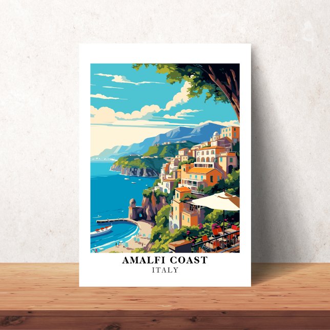 Amalfi Küste Italien Reisen Retro Poster (Amalfi Coast Italy Travel Retro Poster
)