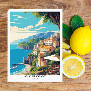 Amalfi Küste Italien Reisen Retro Postkarte