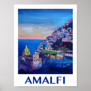 Amalfi Küste Italien Retro-Poster Poster