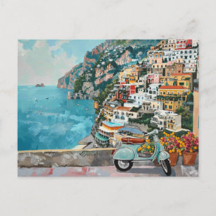 Amalfi-Küste, Italien Retro-Reise  Postkarte