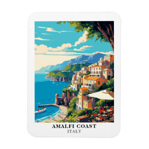 Amalfi-Küste Italien Retro-Reisesouvenir Magnet