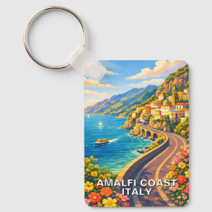 Amalfi-Küste Italien Riviera Vintage-Reise-Schlüss Schlüsselanhänger
