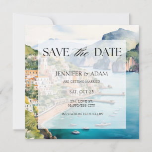 Amalfi Küste Italien Save the Date Einladung