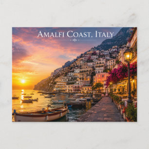 Amalfi-Küste Italien Sonnenuntergang Reise Postkarte
