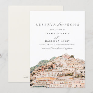 Amalfi Küste Italien Spanisch Save the Date Einladung