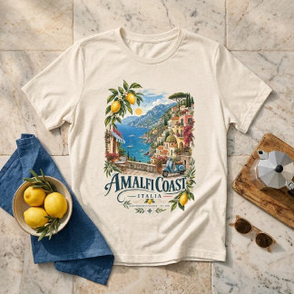 Amalfi-Küste Italien Vintage Mittelmeer Sommer Tri-Blend Shirt