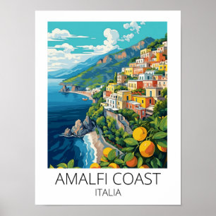 Amalfi Küste Italien Vintage Reise Poster