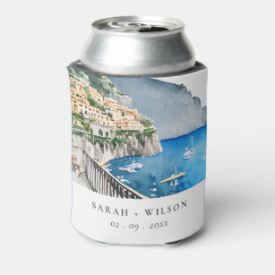 Amalfi Küste Italien Wasserfarbenwelt Hochzeit Dosenkühler