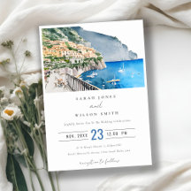 Amalfi Küste Italien Wasserfarbenwelt Hochzeit