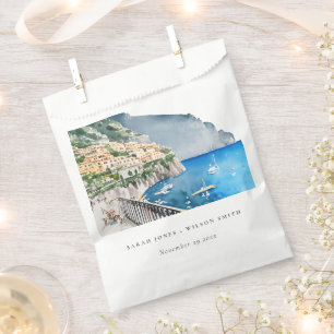 Amalfi Küste Italien Wasserfarbenwelt Hochzeit Geschenktütchen