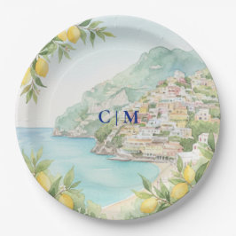 Amalfi-Küste Italien Zitronen Hochzeit Pappteller