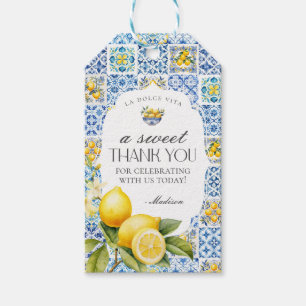 Amalfi Küste Italienisches Dessert Gefallen Tag Geschenkanhänger