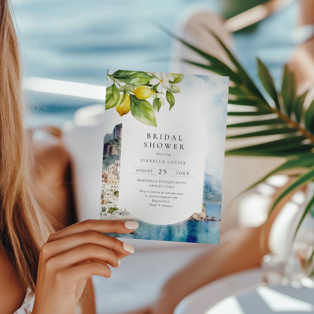 Amalfi Küste Italienisches Lemon Brautparty Einladung (Von Creator hochgeladen)