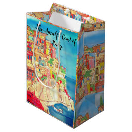 Amalfi Küste Italiens Geschenktasche von Künstler Mittlere Geschenktüte