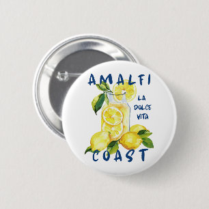 Amalfi-Küste La Dolce Vita – Italienischer Limonce Button