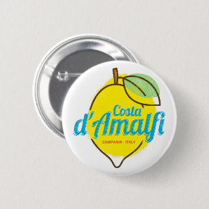 Amalfi Küste Lemon Italien Vintag Costa d'Amalfi Button