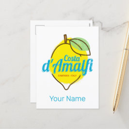 Amalfi Küste Lemon Italien Vintag Costa d'Amalfi Feiertagspostkarte