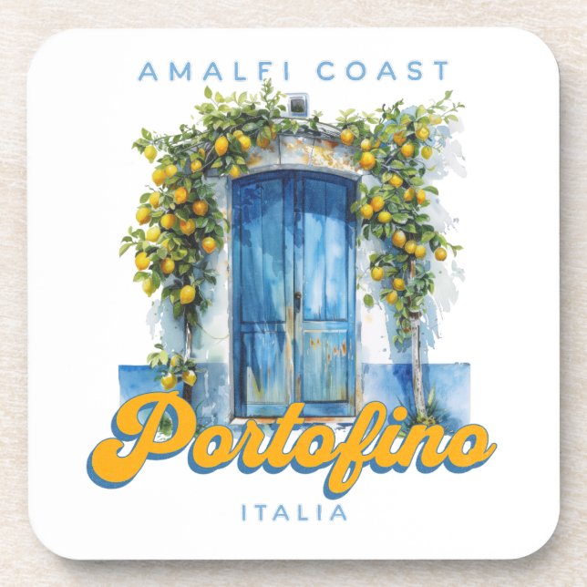 Amalfi Küste Portofino La Dolce Vita Italia Lemons Getränkeuntersetzer (Vorderseite)