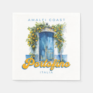 Amalfi Küste Portofino La Dolce Vita Italia Lemons Serviette