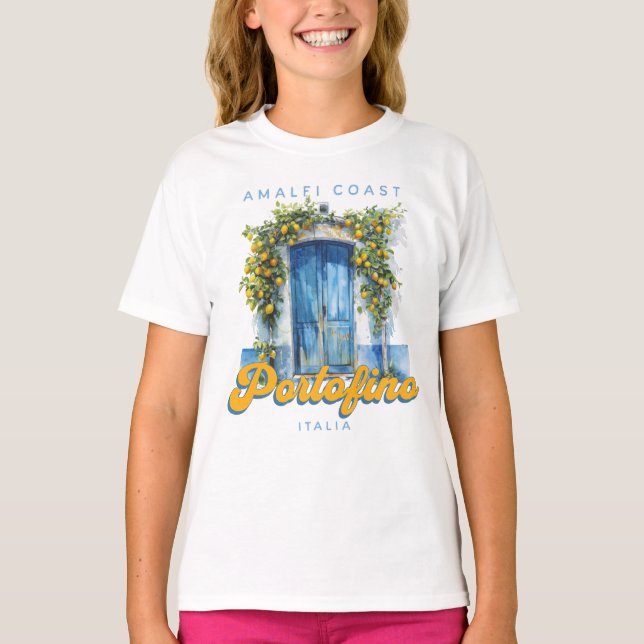Amalfi Küste Portofino La Dolce Vita Italia Lemons T-Shirt (Vorderseite)