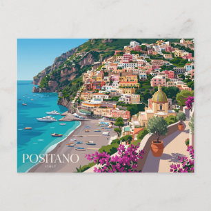 Amalfi-Küste, Positano, Kampanien Italien Postkarte