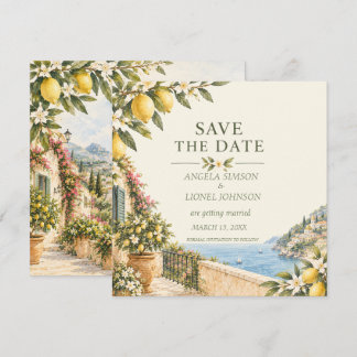 Amalfi-Küste Positano Zitrone Termin merken  Save The Date