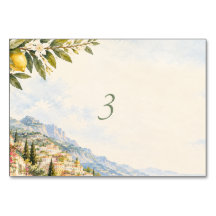 Amalfi-Küste Positano Zitronen-Aquarell-Hochzeit