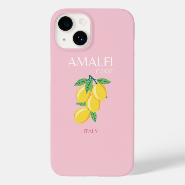 Amalfi Küste, Preppy Art, Rosa, Reisen Case-Mate iPhone Hülle (Rückseite)