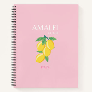 Amalfi Küste, Preppy Art, Rosa, Reisen Notizbuch