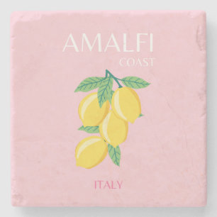 Amalfi Küste, Preppy Art, Rosa, Reisen Steinuntersetzer