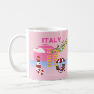 Amalfi Küste, Preppy Travel, Rosa Kaffeetasse
