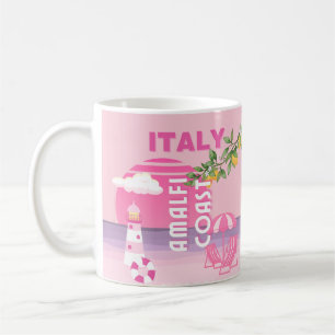 Amalfi Küste, Preppy Travel, Rosa Kaffeetasse