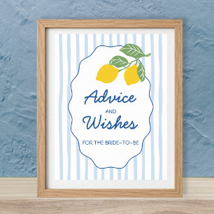 Amalfi-Küste Ratschläge und Wünsche Zitronen-Jungg Poster